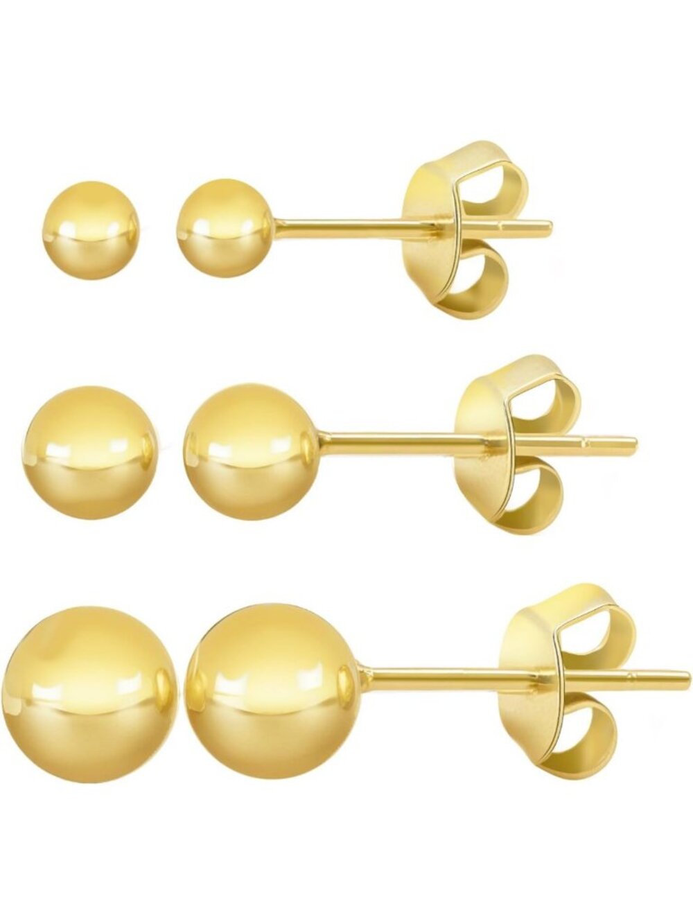 Elegant 14K Gold Ball Stud Earrings for Women | Classic Gold Jewelry Accessory
